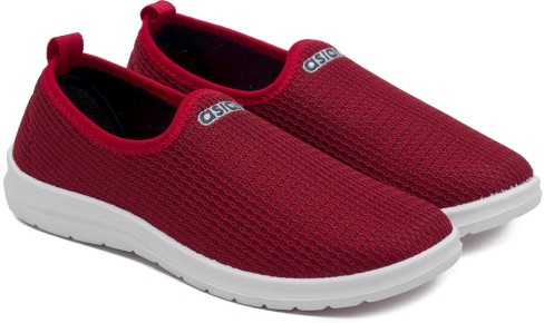 Red Casual Sneakers Ladies Sports Shoes 