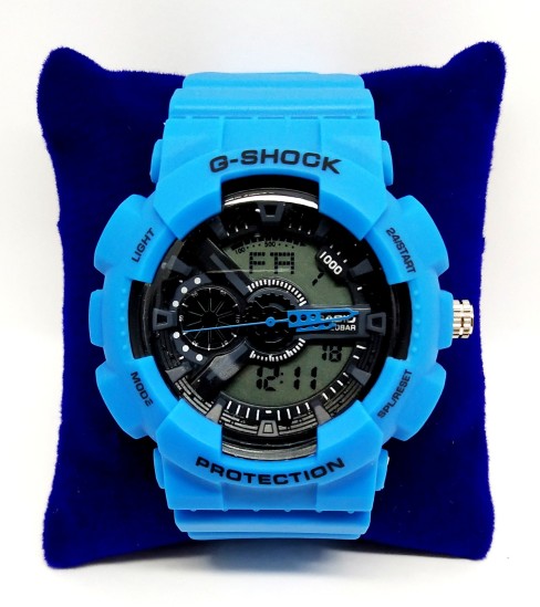 g shock sky blue watch