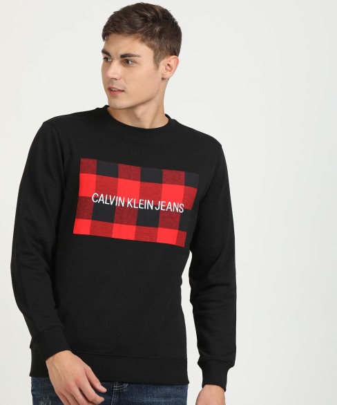 calvin klein jeans sweatshirt with calvin applique