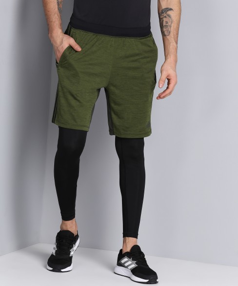 dark green adidas shorts