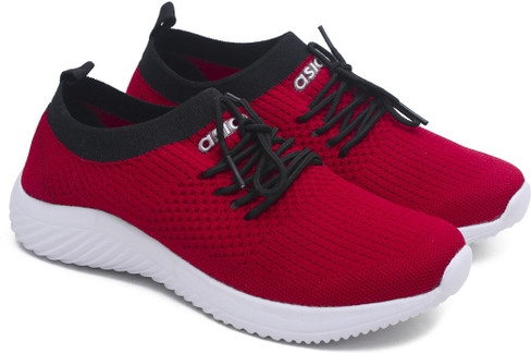 red joggers shoes