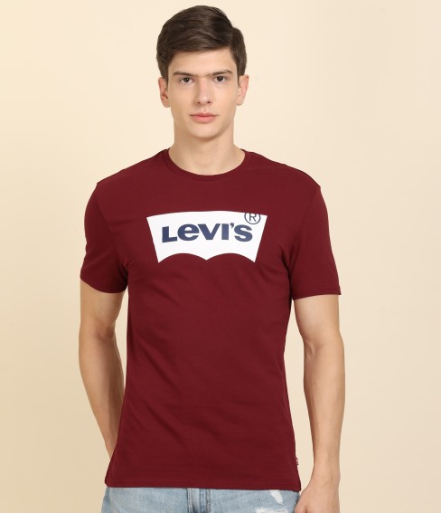 levi's burgundy t shirt