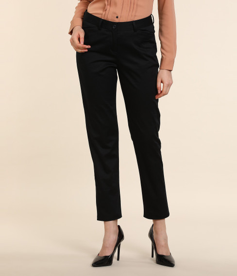 Van Heusen Regular Fit Women Black 