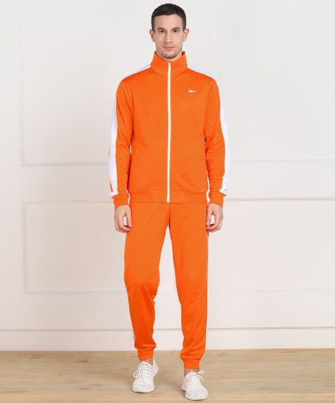 reebok solid men's track suit