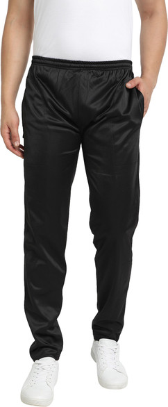 Luxury Solid Men Black Track Pants 