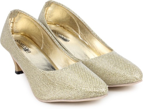 women golden heels