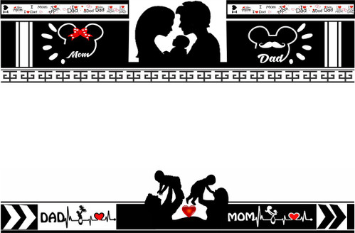 Yamile: Armband Mom Dad Band Tattoo