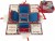 crack of dawn crafts 3 layered birthday explosion box - cake slice greeting card(blue, red, pack of