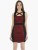faballey women bodycon maroon, black dress DRS01683