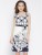 u&f women sheath dark blue, white dress 14414-1