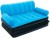 shrih 5 in 1 velvet large pull out pvc (polyvinyl chloride) 3 seater inflatable sofa(color - blue)