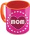 sky trends mother's day gift for mom printed orange ceramic coffee 350 ml ceramic mug(350 ml)