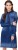 crease & clips women shirt blue dress DRS1126_BLUE