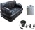 inindia pu leatherette 3 seater inflatable sofa(color - bestway black)