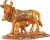 art n hub kamdhenu cow and calf pooja mandir idol - home décor gift statue(h-10 cm) decorative sho