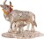 art n hub kamdhenu cow and calf pooja mandir idol - home décor gift statue(h-10 cm) decorative sho