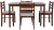 parin solid wood 4 seater dining set(finish color - brown)