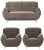 gioteak smiley fabric 3 + 1 + 1 brown sofa set