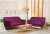 peachtree fabric 3 + 2 purple sofa set