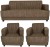 gioteak polland fabric 3 + 1 + 1 brown sofa set