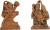 art n hub set of2 combo lord hanuman & shiv parivar statue gift item decorative showpiece  -  6 cm(