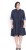 tokyo talkies women shirt dark blue dress TTJ6001531 NAVY BLUE/WHITE
