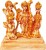 art n hub ram darbar / lord rama ,sita, laxman and hanuman idol - marble look handicraft decorative