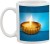 tia creation happy diwali blue diya - 113 ceramic mug(200 ml)