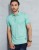 metronaut solid men polo neck green t-shirt MS17T062