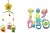 myra combo of musical cot toy & rattle(multicolor)