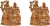 art n hub set of 2 lord shiv parivar parvati ganesh idol god statue decorative showpiece  -  6 cm(b
