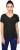 puma solid women v-neck black t-shirt 85104701