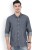 flying machine men solid casual grey shirt FMSH7190 NAVY