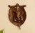 ecraftindia metal wall hanging of lord ganesha on leaf decorative showpiece  -  21.59 cm(aluminium,