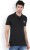 puma solid men polo neck black t-shirt 57551201Cotton Black
