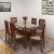 parin glass 6 seater dining set(finish color - wengey)