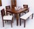 home edge karent upholstery sheesham solid wood 6 seater dining set(finish color - teak)