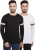 billion perfectfit solid men round or crew white, black t-shirt(pack of 2) BTS027