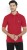 john players solid men polo neck red t-shirt