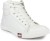 shoe island popular trending stunning white high ankle length casual sneakers for men(white)