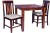 home edge moshe solid wood 2 seater dining set(finish color - teak)