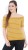 united colors of benetton casual half sleeve striped women yellow, white top