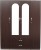 woodness tuscany engineered wood 4 door wardrobe(finish color - brown, mirror included)