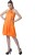 trendy divva women balloon/bubble orange dress 16657-Orange