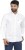 peter england university men printed casual white shirt JSF517013464WhiteWithOrange