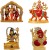 art n hub combo 4 brass statue ram darbar,durga,lord shiva,god ganesh idol decorative showpiece  - 