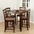 eros heighted solid wood 4 seater dining set(finish color - walnut)
