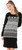 global desi women sweater white, black dress GK-DR-AW02003