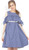 tokyo talkies women ruffled blue dress TTJ6002058 BLUE\WHITE