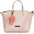 caprese satchel small pale pink & peach pink, beige satchel